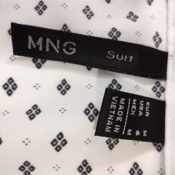 mng suit diamond pattern hidden placket blouse - Picture 7 of 10